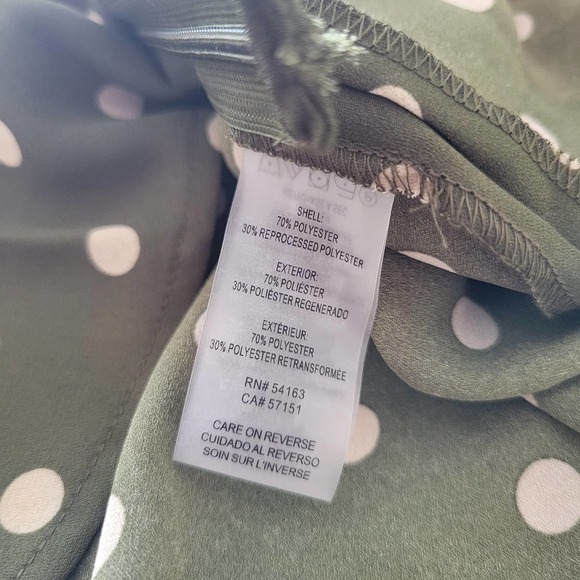 Tommy Hilfiger Tie Front Polka Dot Blouse Green Size Small - Picture 10 of 10